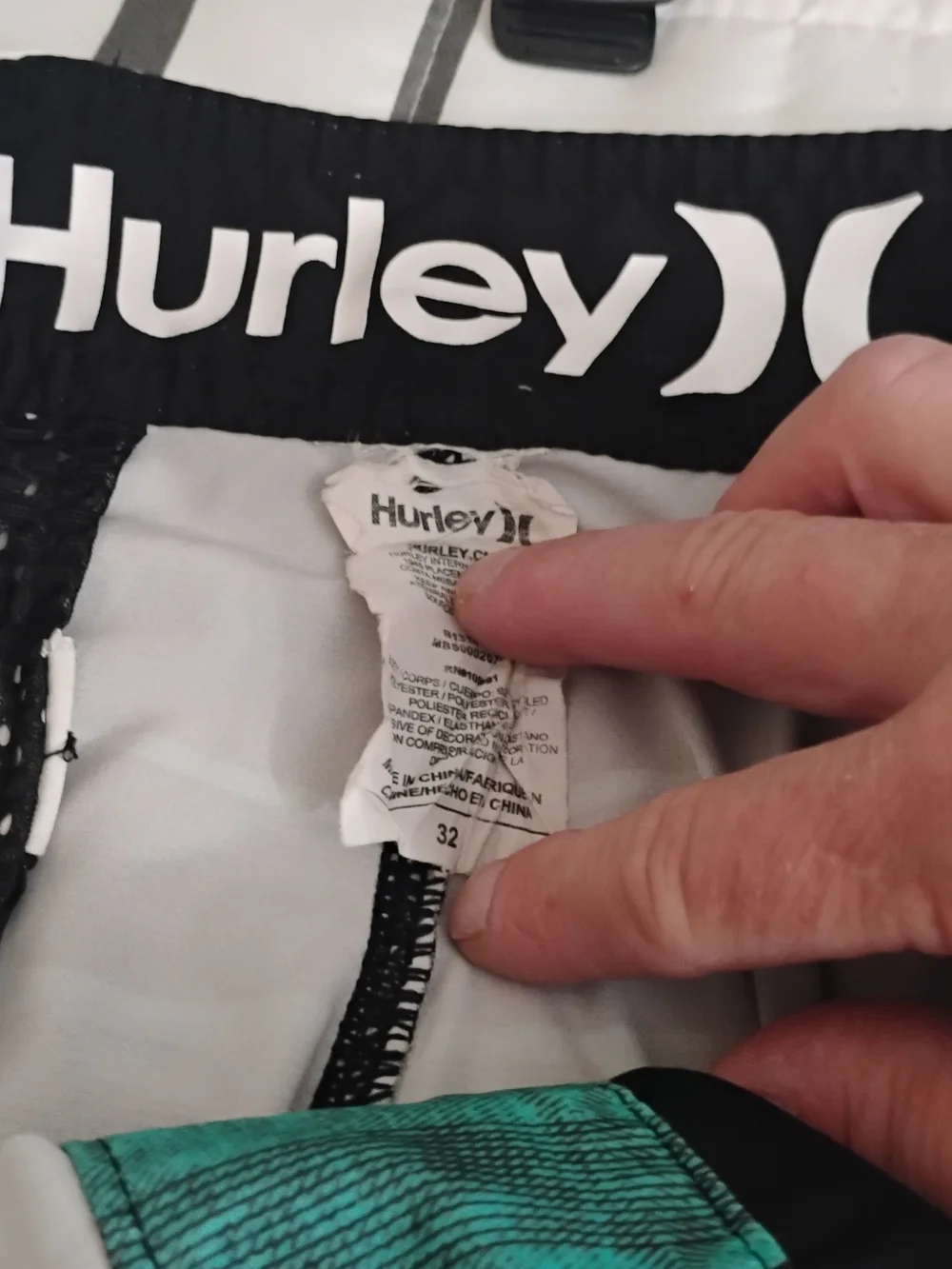 Hurley Men’s Multicolor Striped Board Shorts — Pink, Green, Yellow, Black